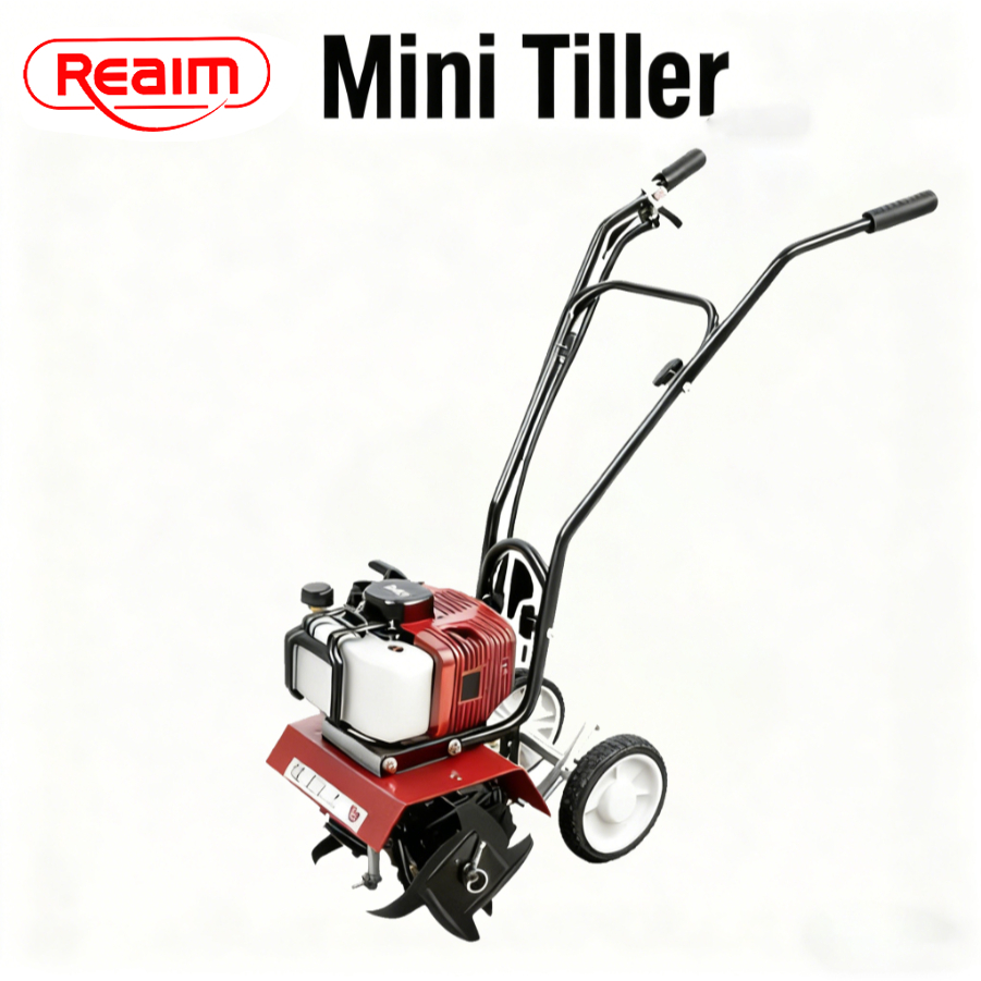 Reaim mini Cultivator Quick Cakar Baja Cultivator Mini Alat Tanam Jagung Mini Tiller Bensin Pengolah