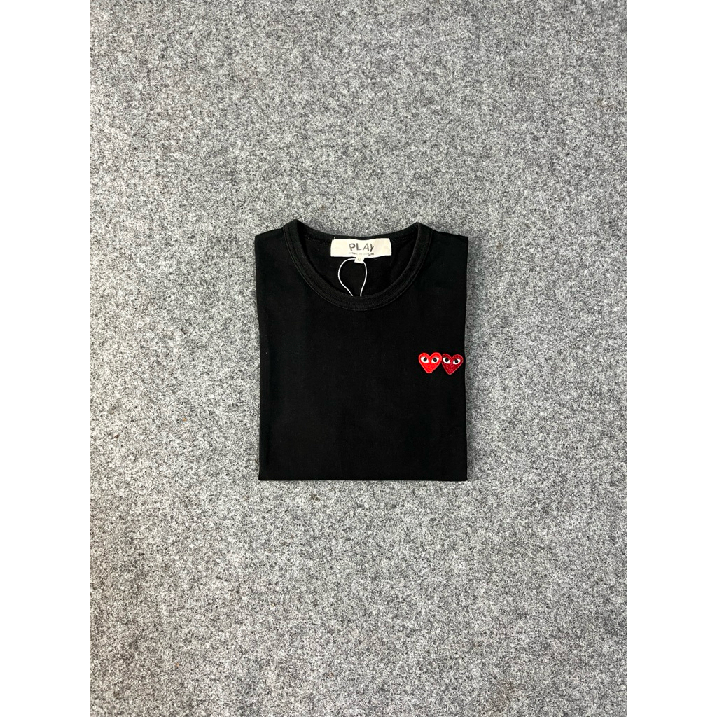 PLAY CDG DOUBLE HEART TEE SECOND
