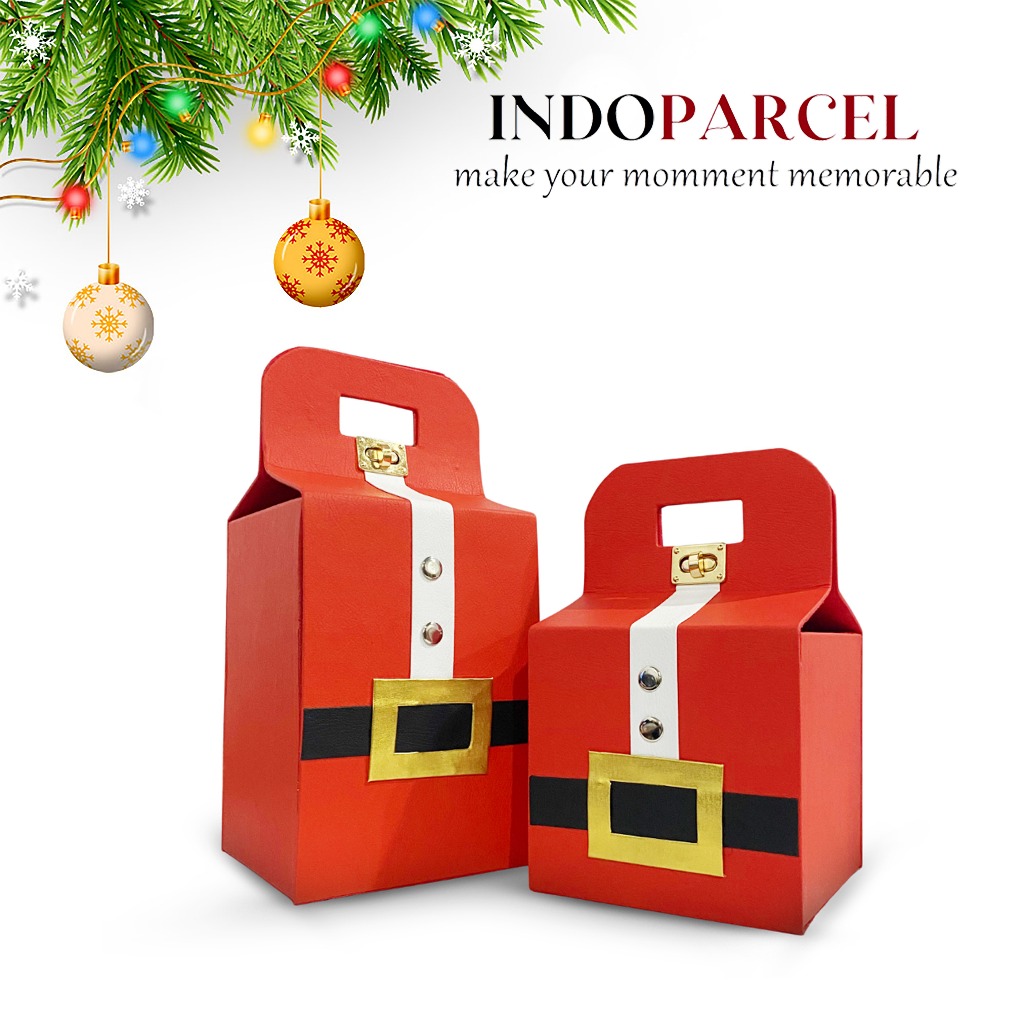 INDOPARCEL - Santa's Signature Box Gift Box Natal Tema Santa Claus Hard Box Premium Edisi Natal Terb