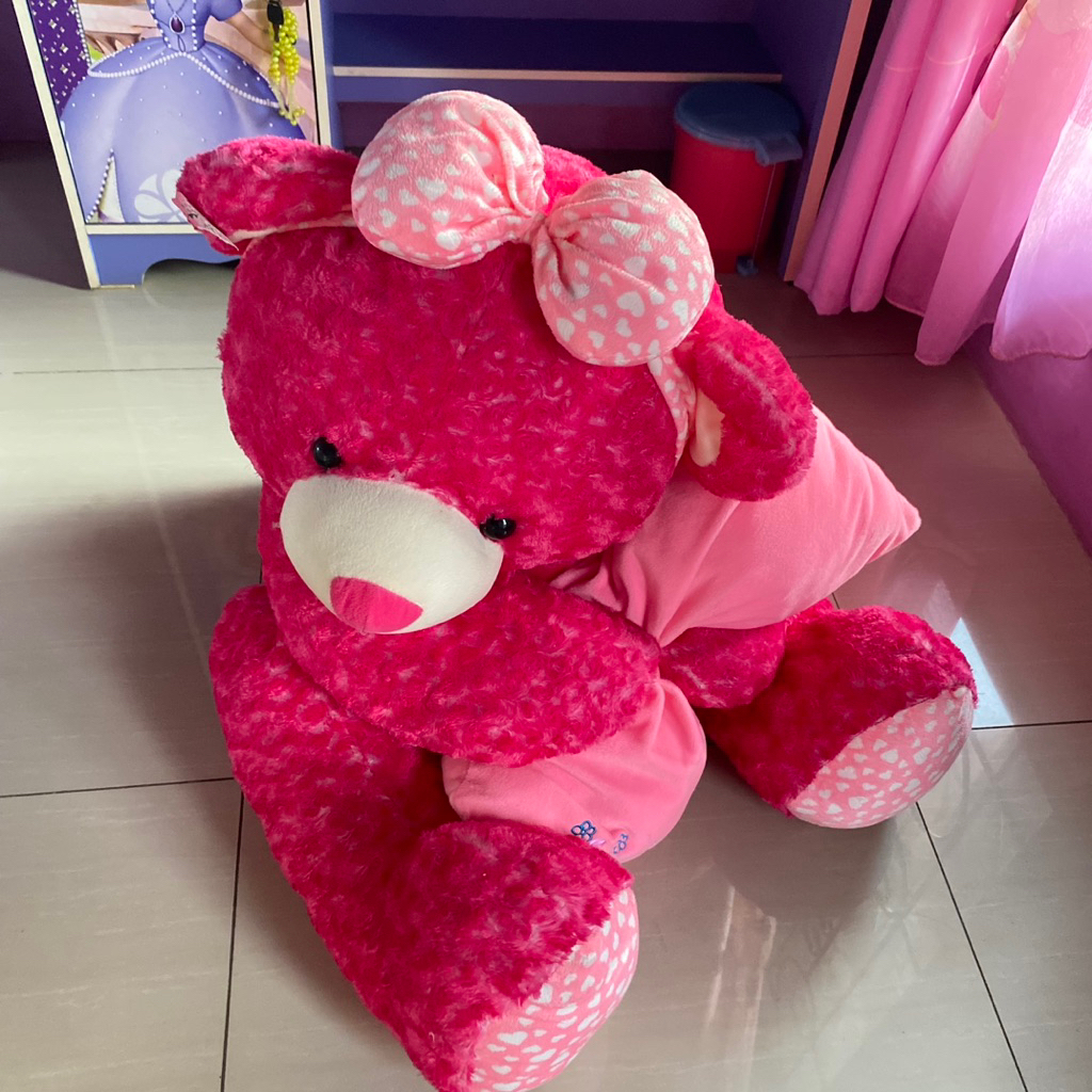 BONEKA TEDDY BEAR JUMBO PINK