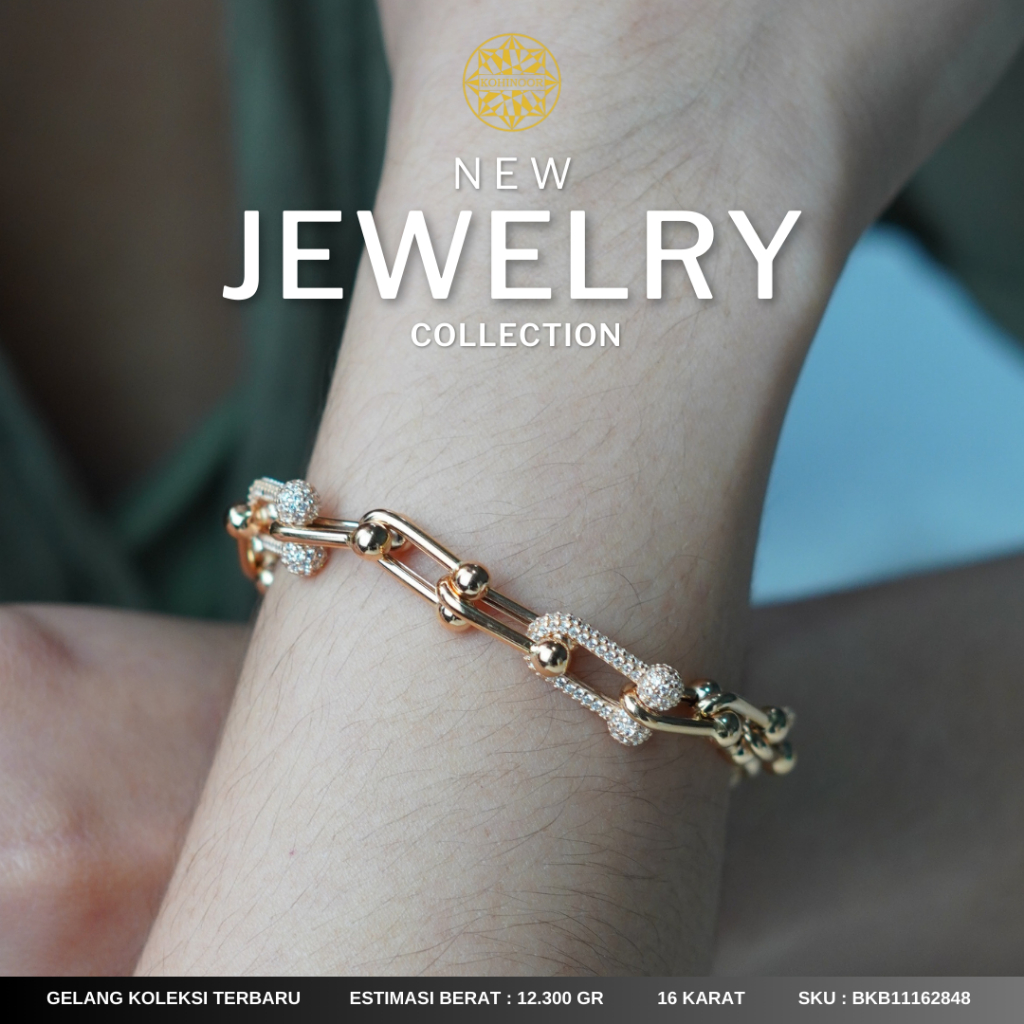 KOHINOOR GELANG EMAS GOLD VARIASI GOLD YELLOW GOLD EMAS 16K