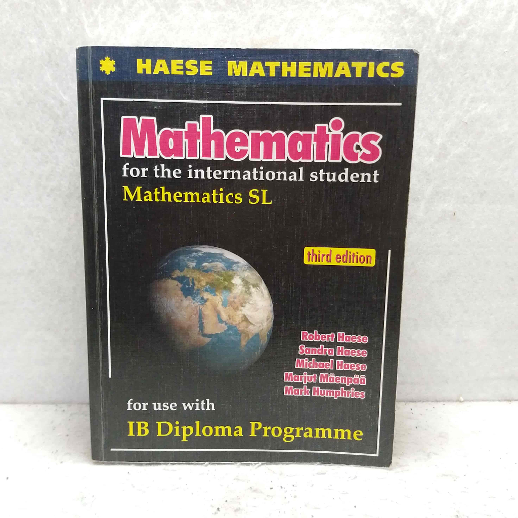 Book Import - Mathematics For the International Student Haese Mathematics SL - Third Edition - IB Di