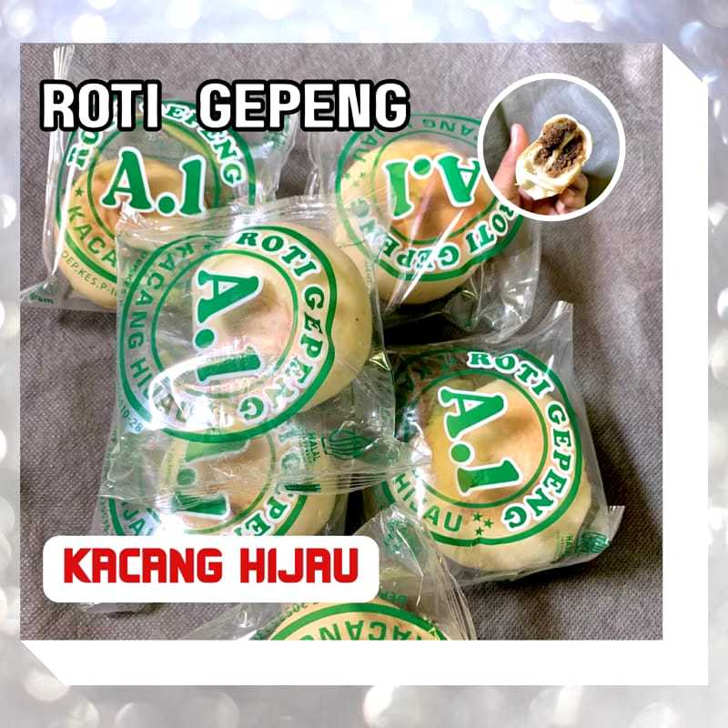 ROTI GEPENG SINAR BAKERI RASA KACANG HIJAU DAPAT 2 PACK ISI 20 PCS I ROTI GEPENG PIA KACANG HIJAU