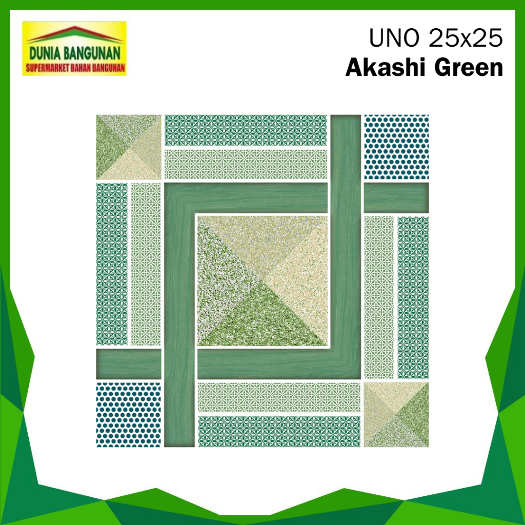 Keramik Lantai Kamar Mandi UNO 25X25 Akashi Green Keramik Lantai Kasar