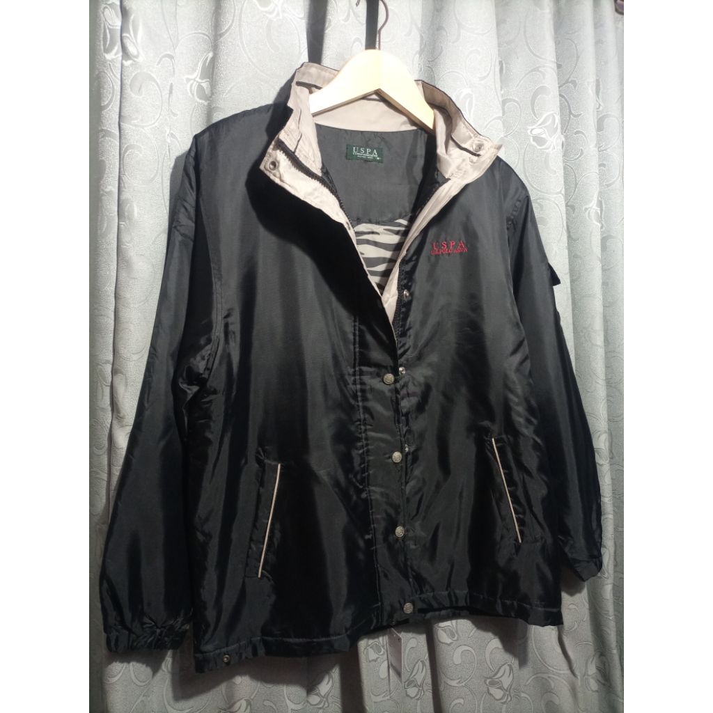 Jaket Windbreakers Polo USPA Original_Black_Size M fit L