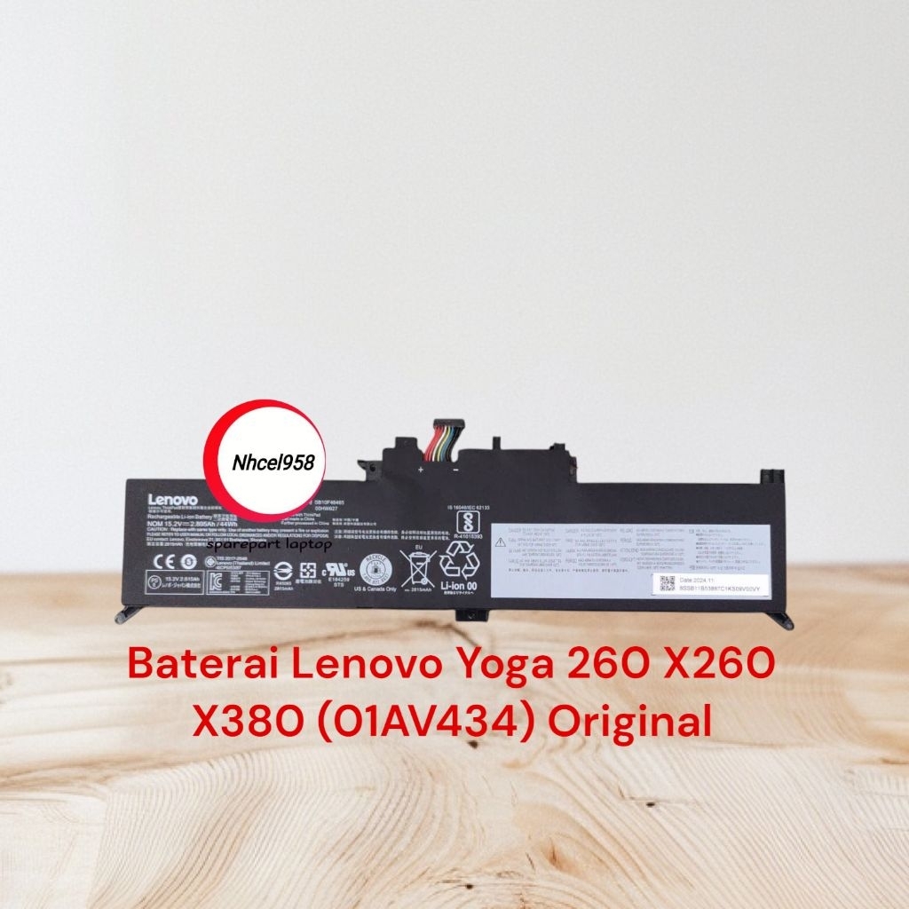 Baterai Lenovo Yoga 260 X260 X380 (01AV434)