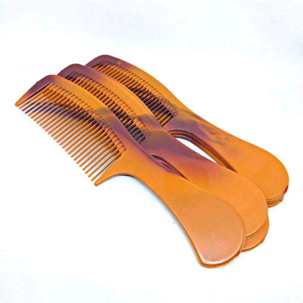 1 Lusin Sisir Coklat Gagang Lurus Sisir Jadul Sisir Coklat Haircare