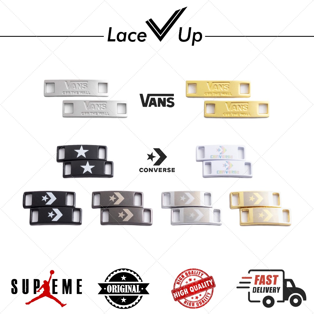 Aksesoris Tali Sepatu Vanz, Converze | Buckle Metal Gesper Dubraes AF1