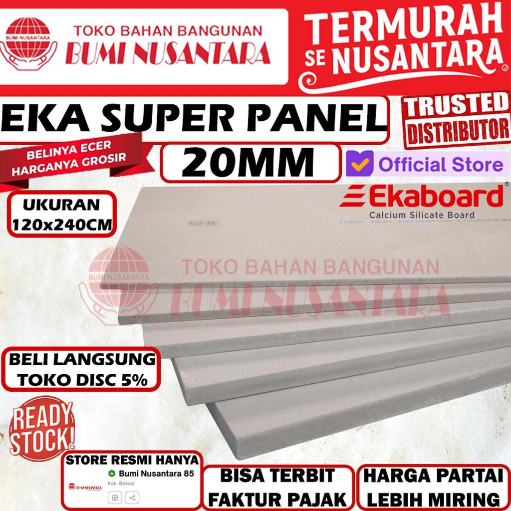 Papan GRC 12MM 120x240CM Super Panel Eka Board Silica Metric 12 MM 120 x 240 cm 1,2mx2,4m Papan Sili