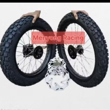 paket Velg trail Klx 16-19 dan 18-21 tromol ori Klx full ban