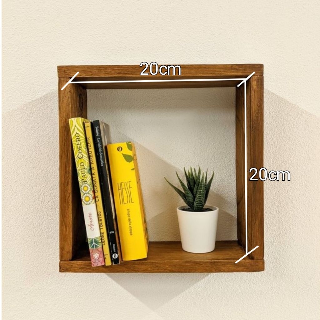 Rak dinding kayu kotak Rak dinding kayu minimalis rak ambalan kotak rak dinding kotak
