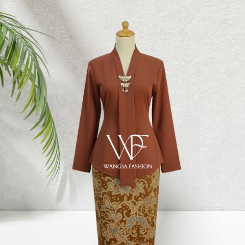 ATASAN KEBAYA KARTINI POLOSAN LENGAN PANJANG MODERN TERBARU BAHAN KATUN MICRO PREMIUM TERLARIS