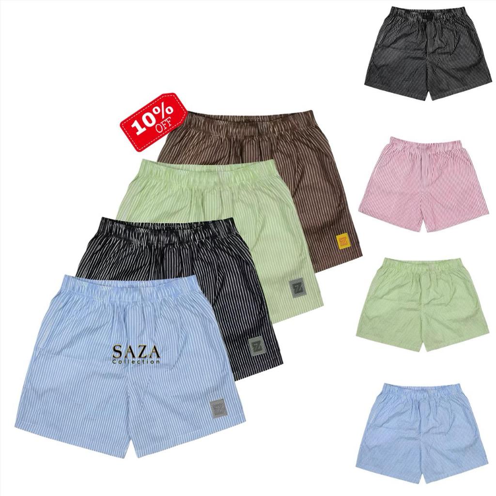 (CV) Celana Boxer BASIC Pria Wanita Salur Celana Pendek Pria Wanita Kolor Boxer Motif Garis Garis