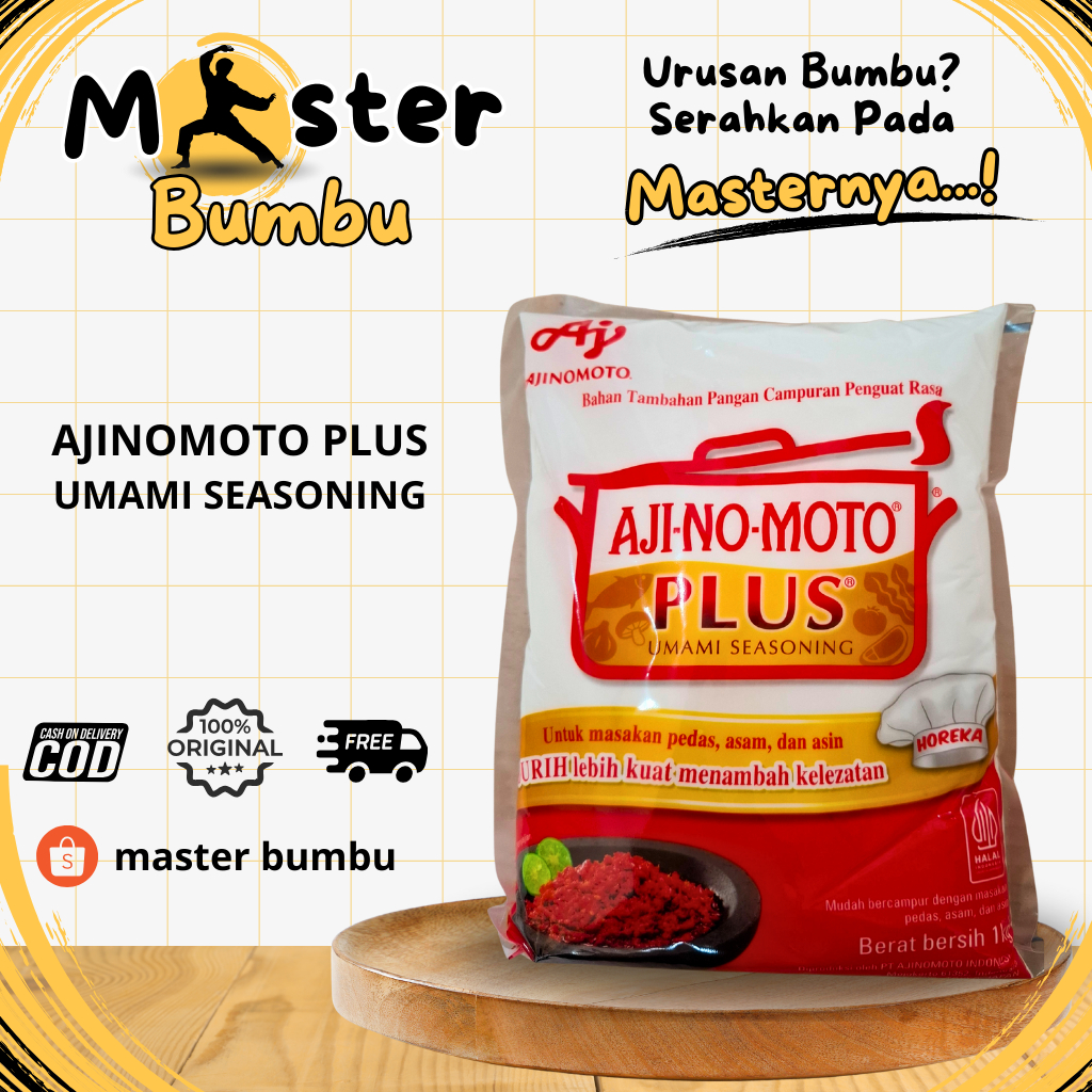 AJINOMOTO PLUS UMAMI 1Kg | MURAH | AJINOMOTO Plus 1Kg | Master Bumbu