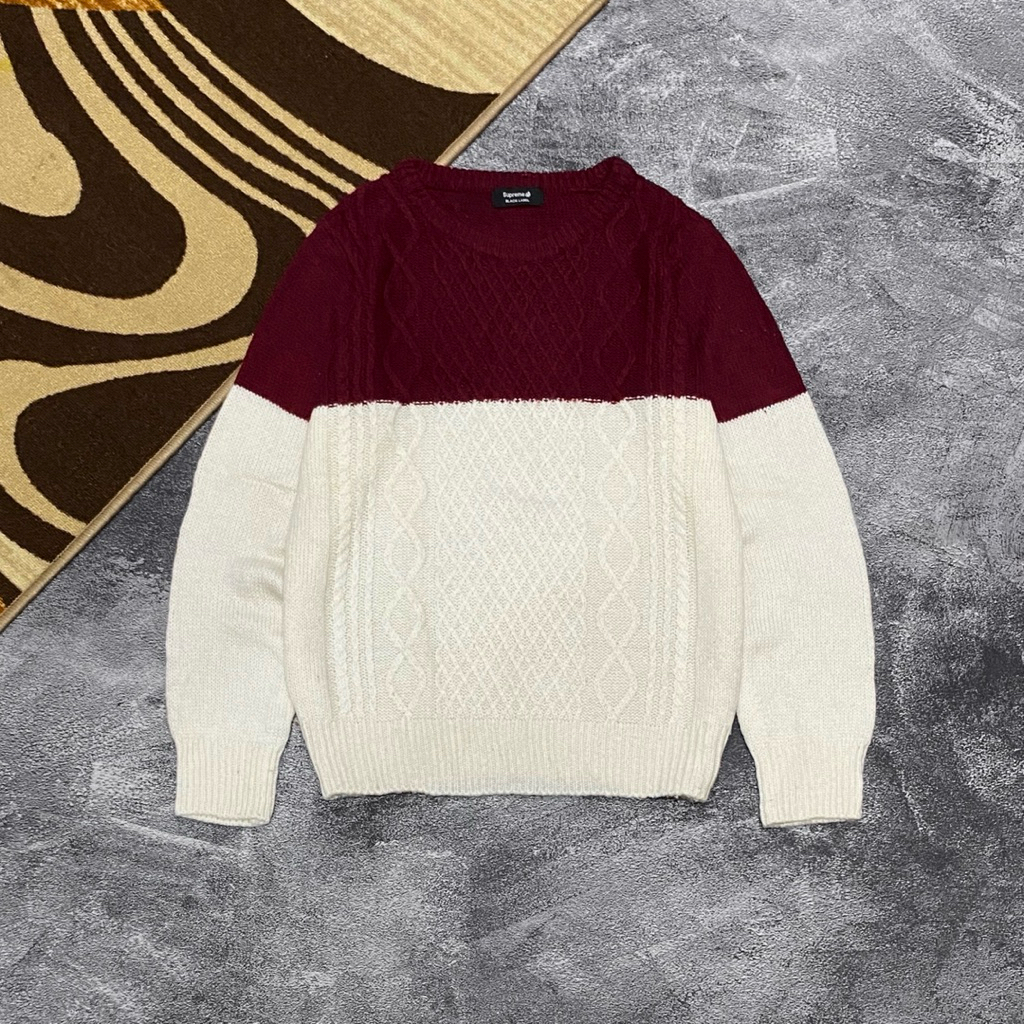 SUPREME 2TONE KNIT SWEATER PL