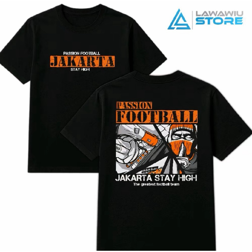 TSHIRT KAOS SUPORTER PERSIJA PASSION FOOTBALL PERSIJA STAY HIGH