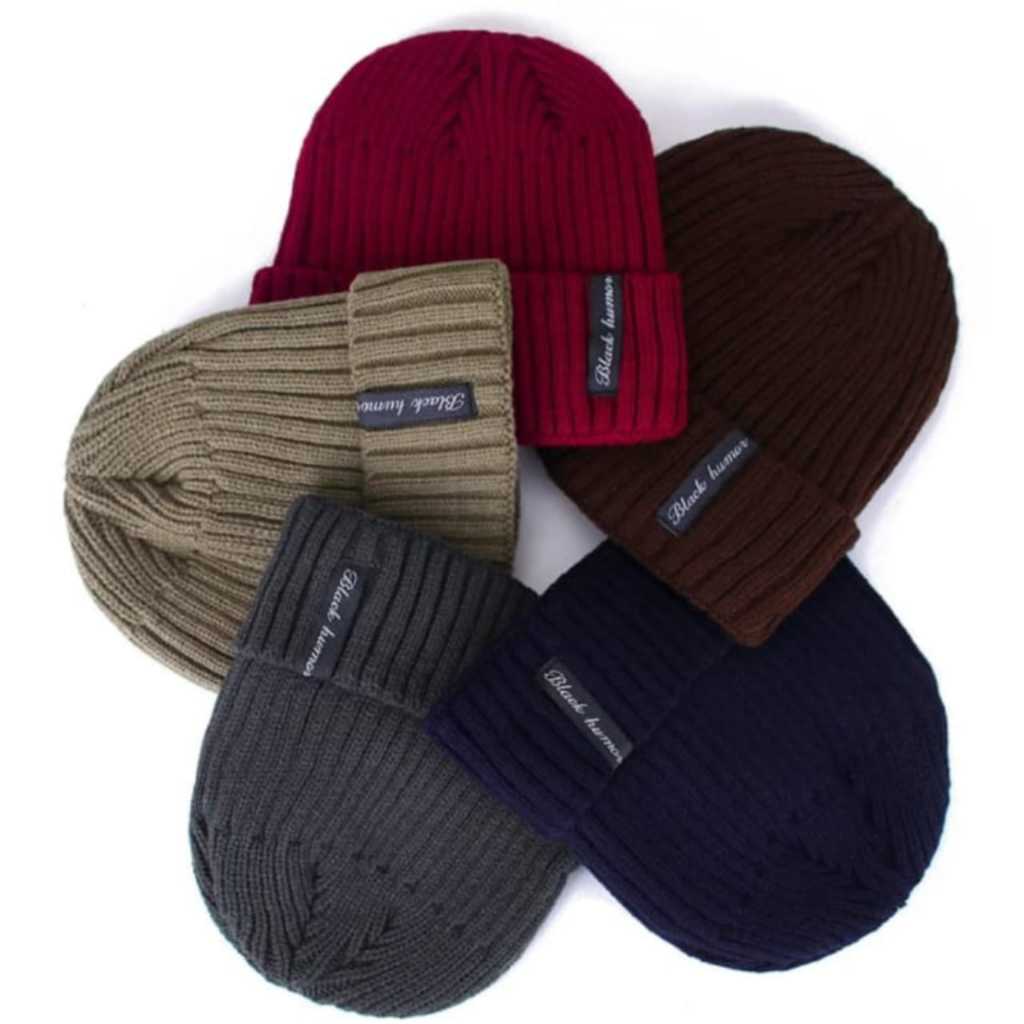 Topi Beanie Hat Short Beanie Kupluk Rajut Premium Style Korea - Topi Cowok Cewek Aesthetic Casual