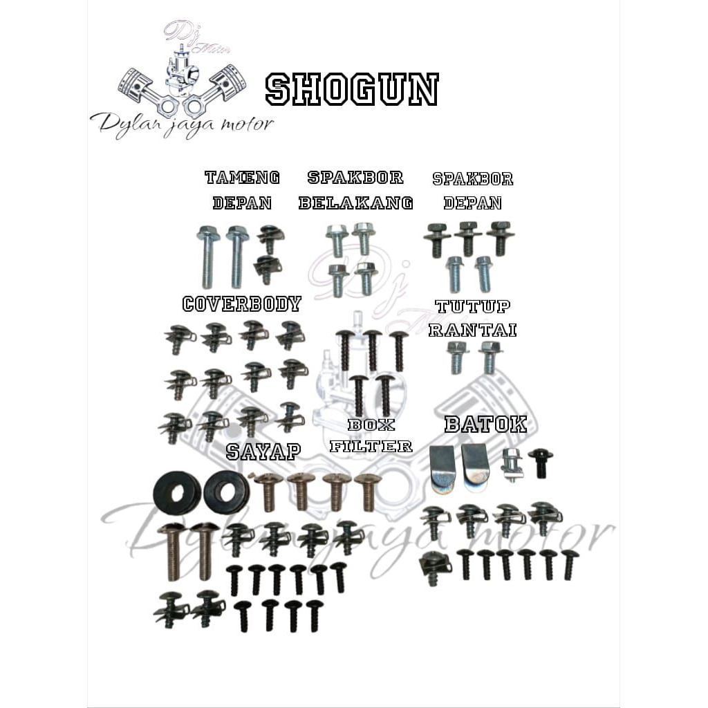 baut baud full set full body shogun new 110