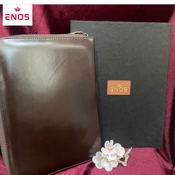 Classic Leather Binder | Brown Leather Binder Vintage Retro - ENOS