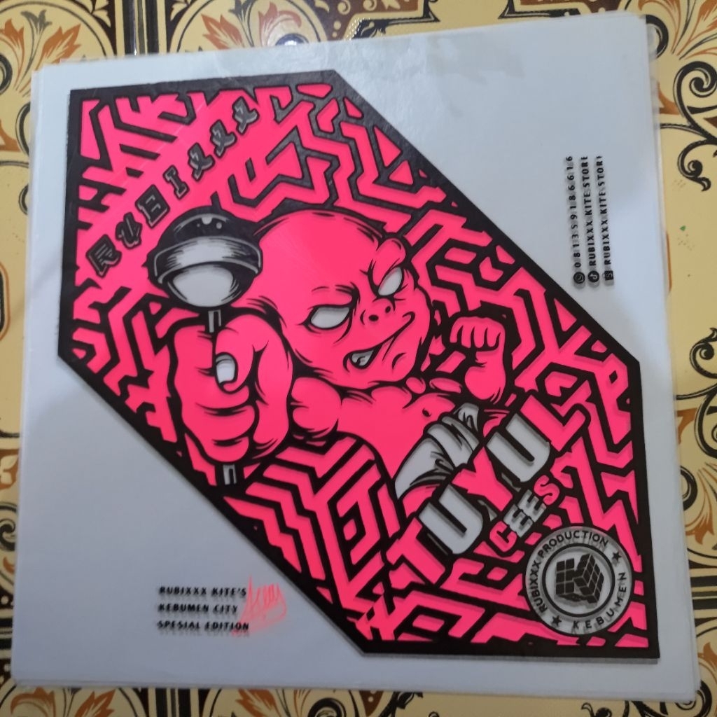 KERTAS LAYANGAN 2 WARNA ORIGINAL PRODUCT BY RUBIXXX KITE MOTIF TUYUL CEES KERTAS MINYAK GRADE AA HAN