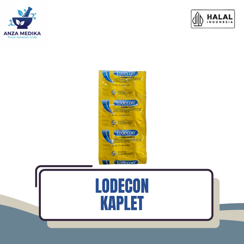 LODECON FORTE KAPLET – Obat Flu & Batuk Tersumbat | Redakan Hidung Pilek & Bersin