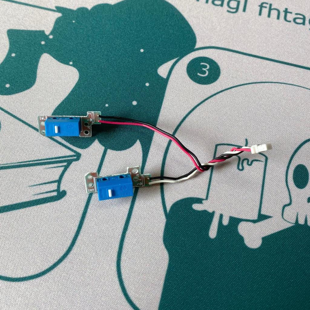 Logitech G304 / G305 Main Button / Side Button Mouse Mod Huano Blue Shell White Dot