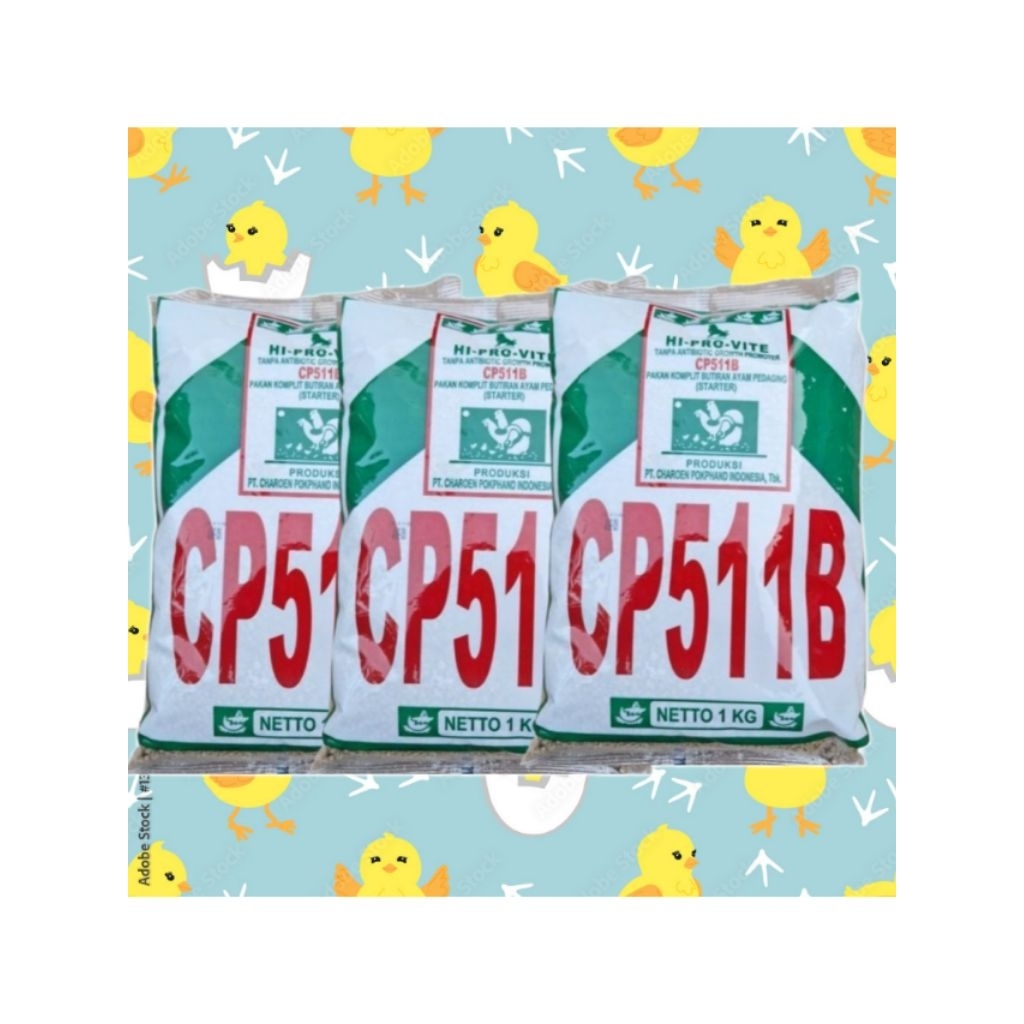 Pur voer CP511B original Pack PT Charoen Pokphand Indonesia 1kg