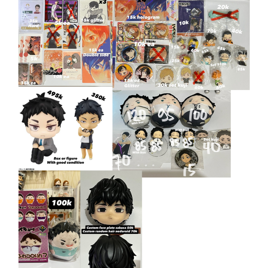 Merch Anime HAIKYUU - hinata shoyo nishinoya tanaka atsumu akaashi tsukishima sakusa kageyama kenma 