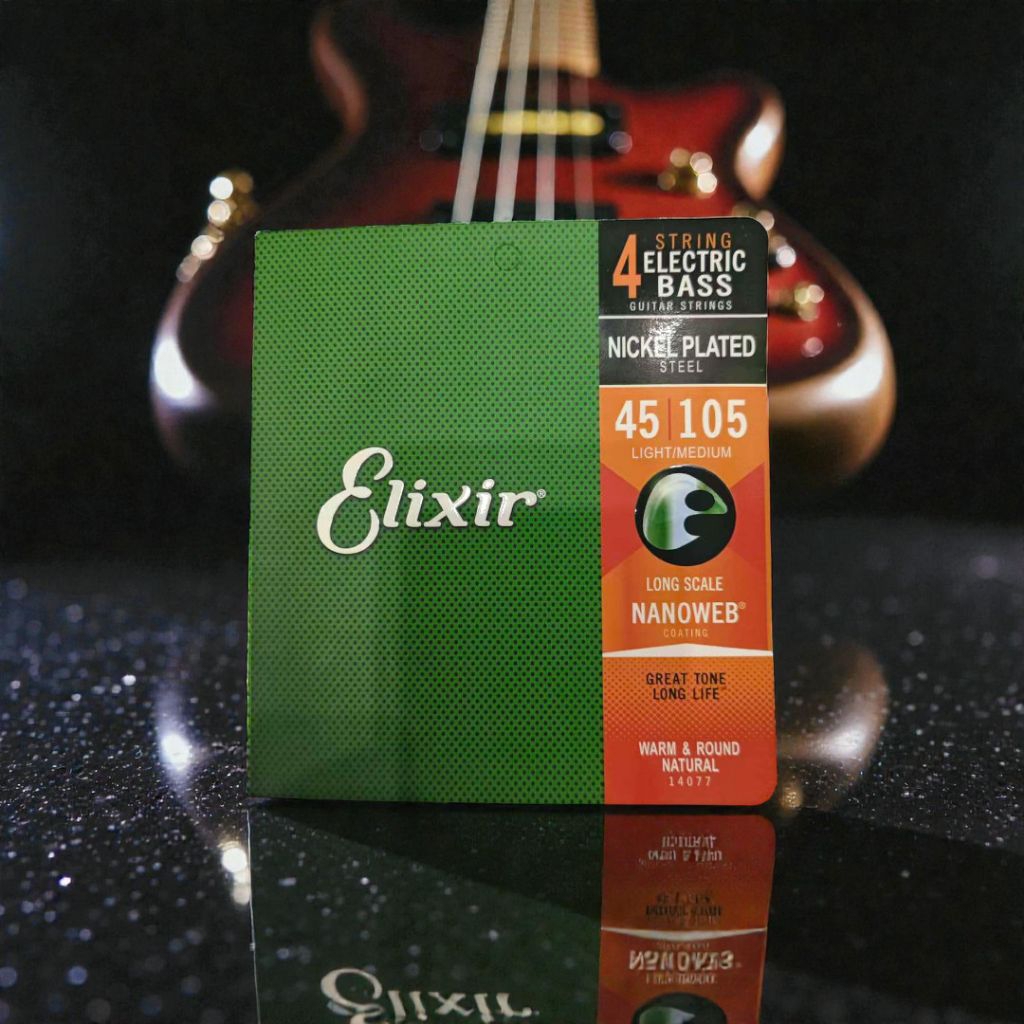 Senar Gitar Bass Elektrik Elixir 4 & 5 String Original