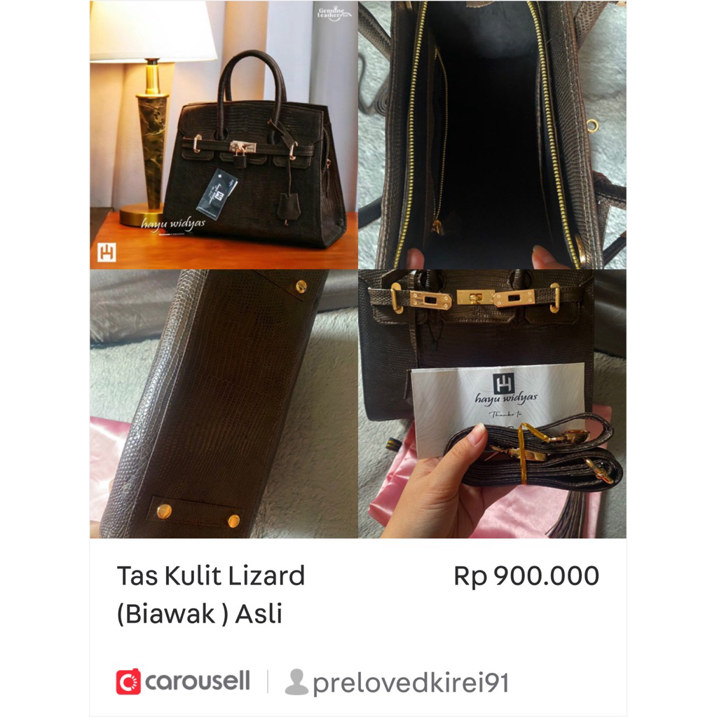 Tas Kulit Lizard (Biawak) Asli