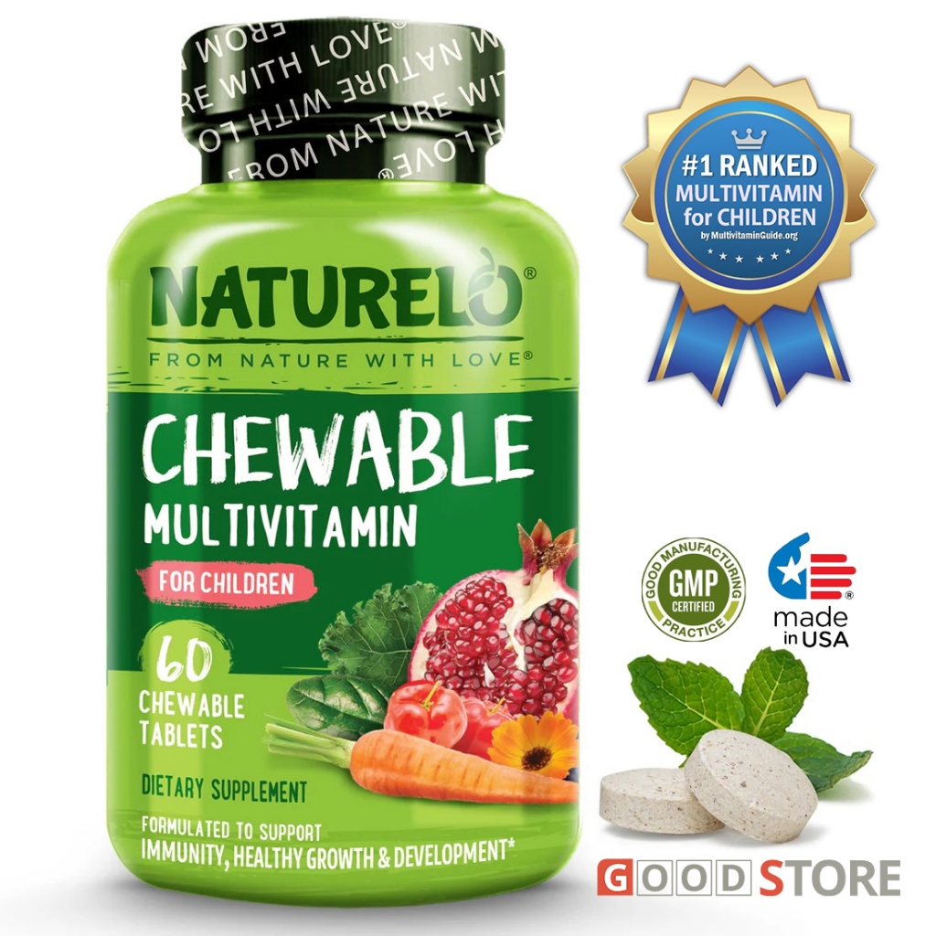 NATURELO - Chewable Multivitamin for Children - 60 chewable tablets