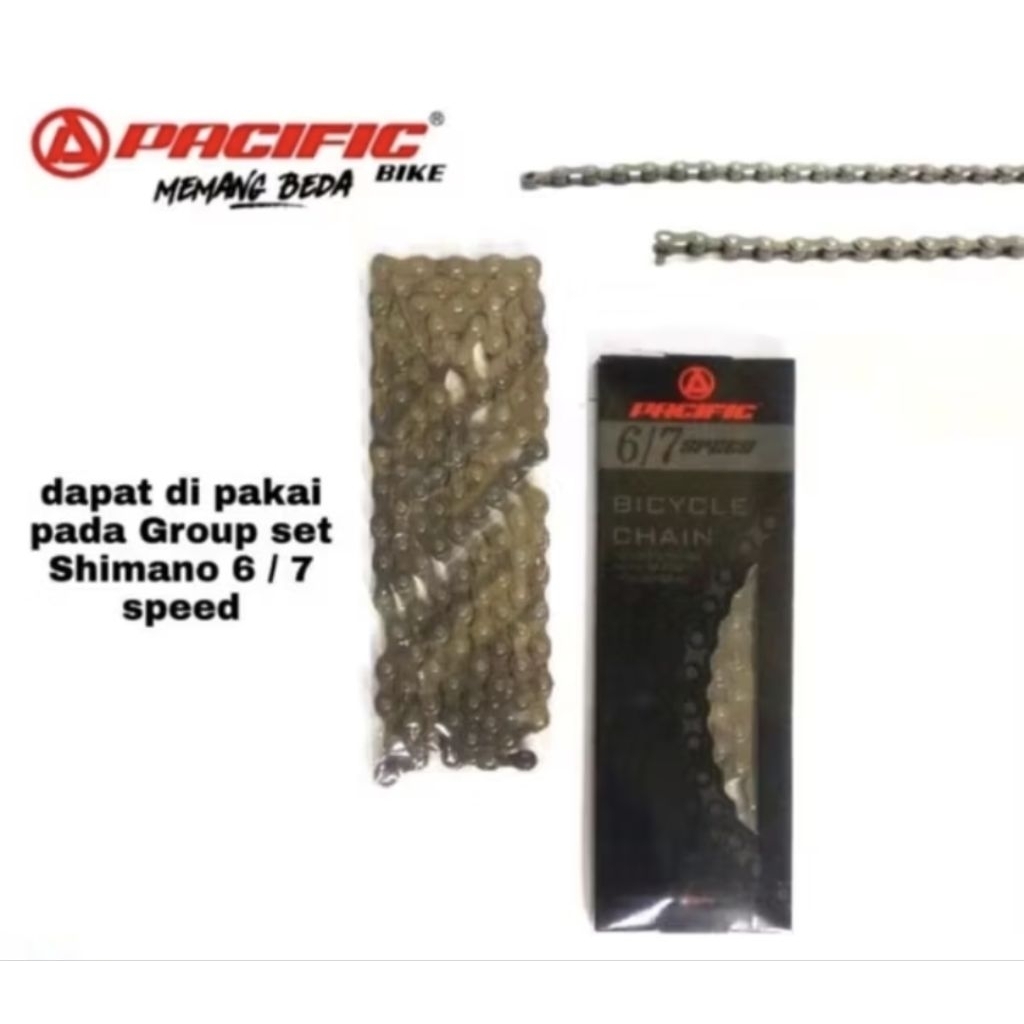 Rantai sepeda 6-7 speed Pacific