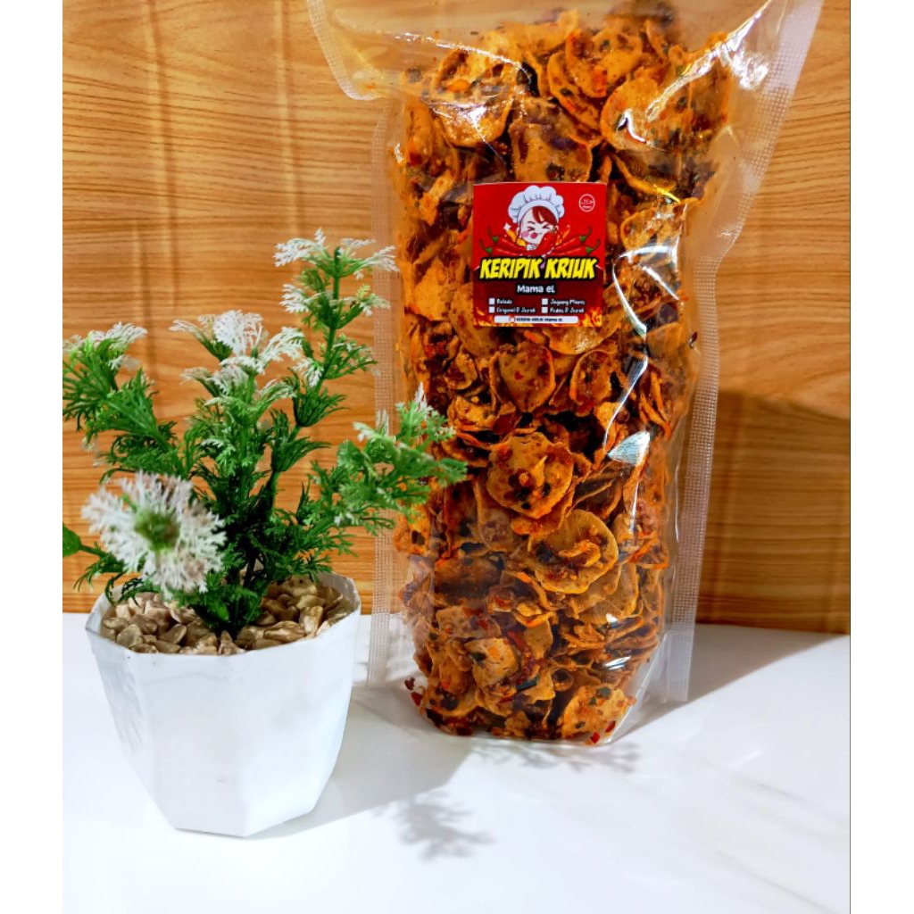 Basreng Pedas Daun Jeruk 500gr/Basreng Pedas Nagih/Basreng Tipis Pedas Daun Jeruk 500gr/Basreng Peda