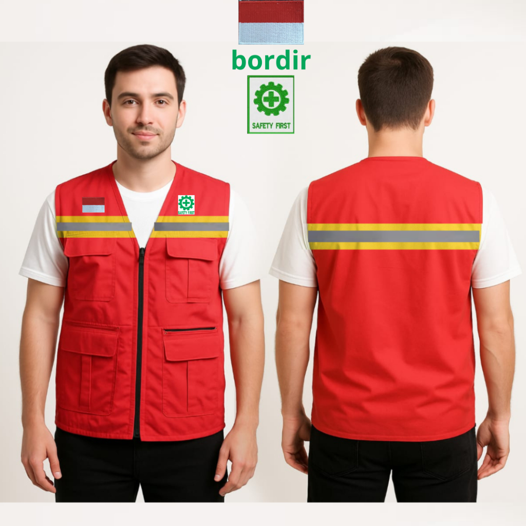 Rompi Safety - Rompi Kerja - Rompi Safety K3 - Rompi Lapangan - Rompi Konstruksi Lapangan Rompi Safe