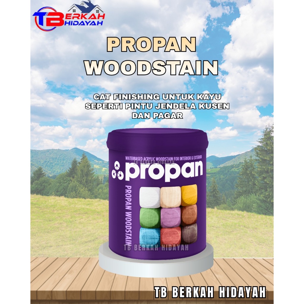 CAT KAYU POLITUR WATER BASED PROPAN WOOD STAIN PWS-631 uk. 1 liter / POLITUR VERNIS CAT KAYU / MURAH
