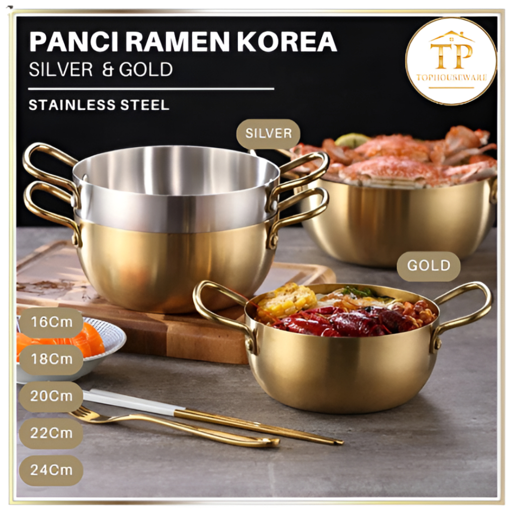 TP' Panci Sup Tebal Stainless Steel Panci Rebus Mie Panci Sop Korea Premium / Panci Ramen