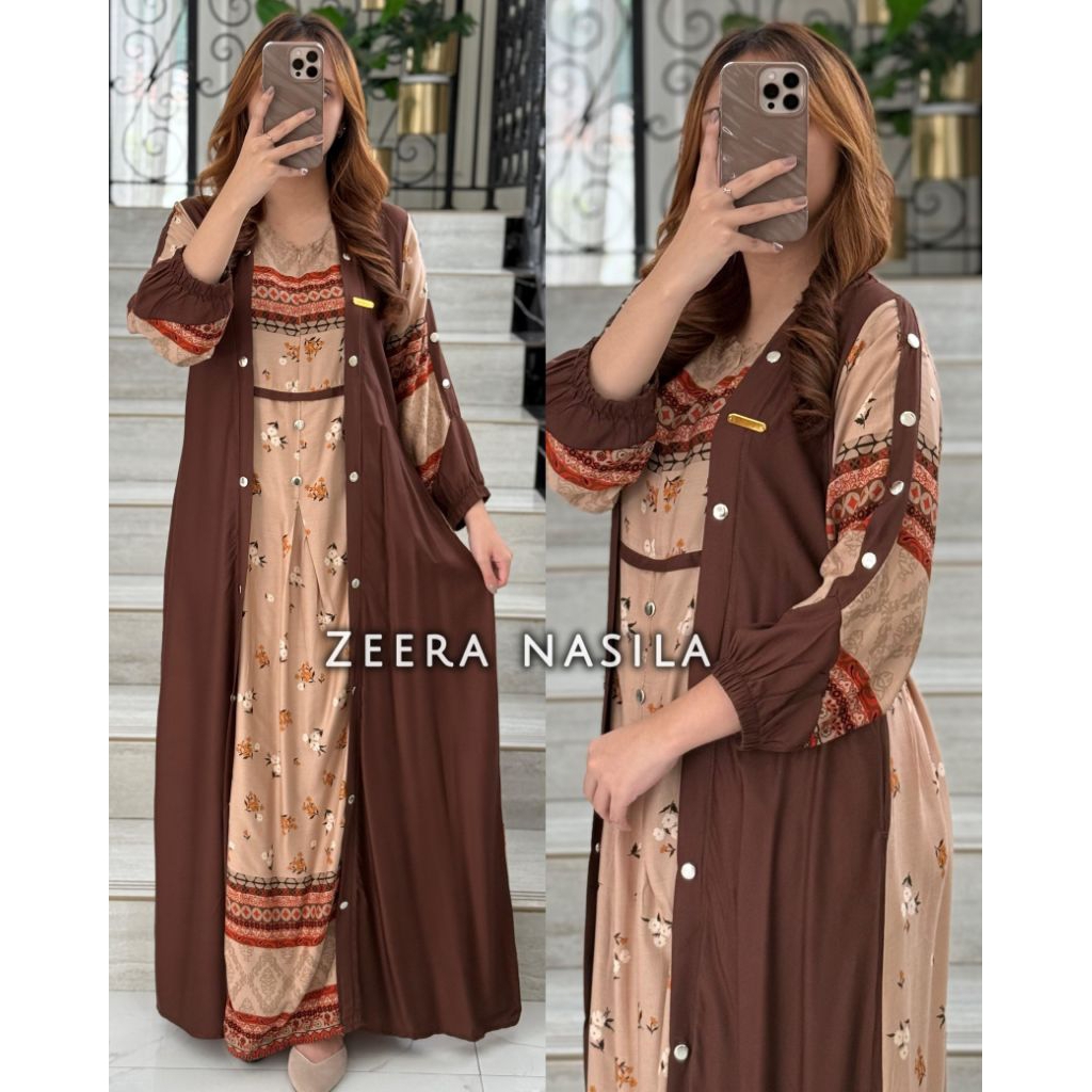 Zeera Nasila Dress Motif Rayon Premium