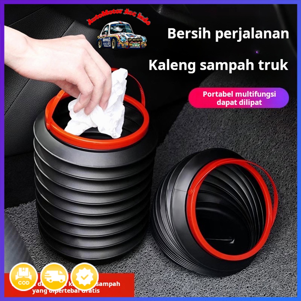 tempat penyimpanan lipat sampah tong air mobil multifungsi sampah mobil