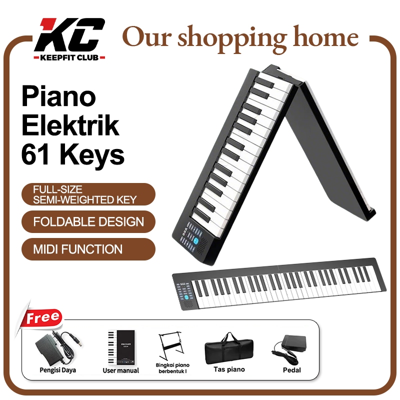 Portable 61-tuts piano lipat / Multifunctional Electronic bluetooth Keyboard Piano for Piano Student
