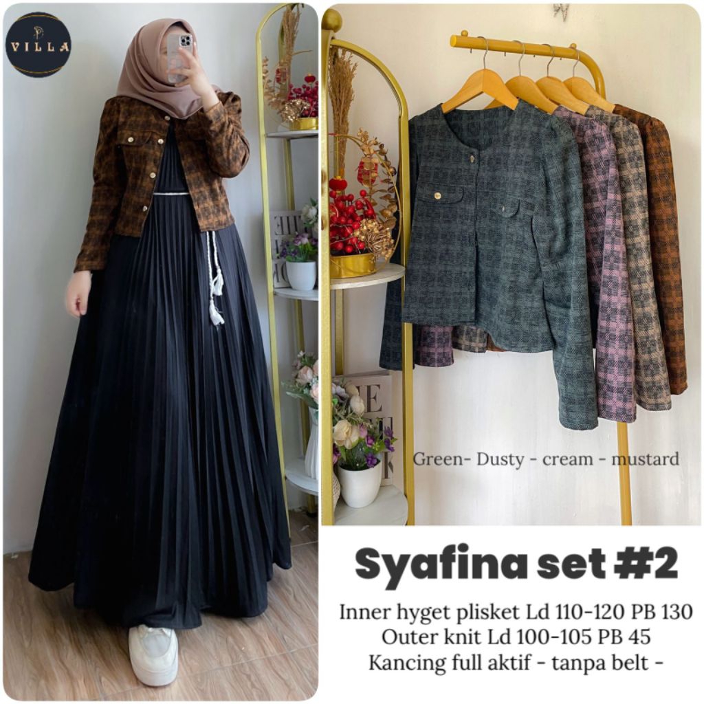 SYAFINA SET / SET GAMIS INNER OUTER / OUTER LEPASAN