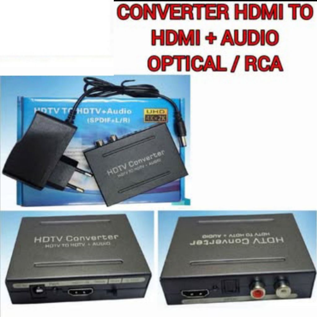 KONVERTER HDMI TO HDMI + AUDIO RCA / OPTICAL