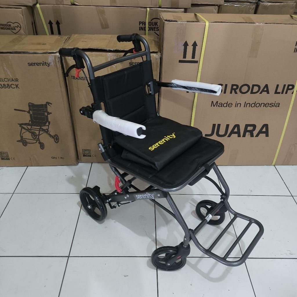Kursi Roda Travel Ringan, Kuat ,Lipat Kecil ,