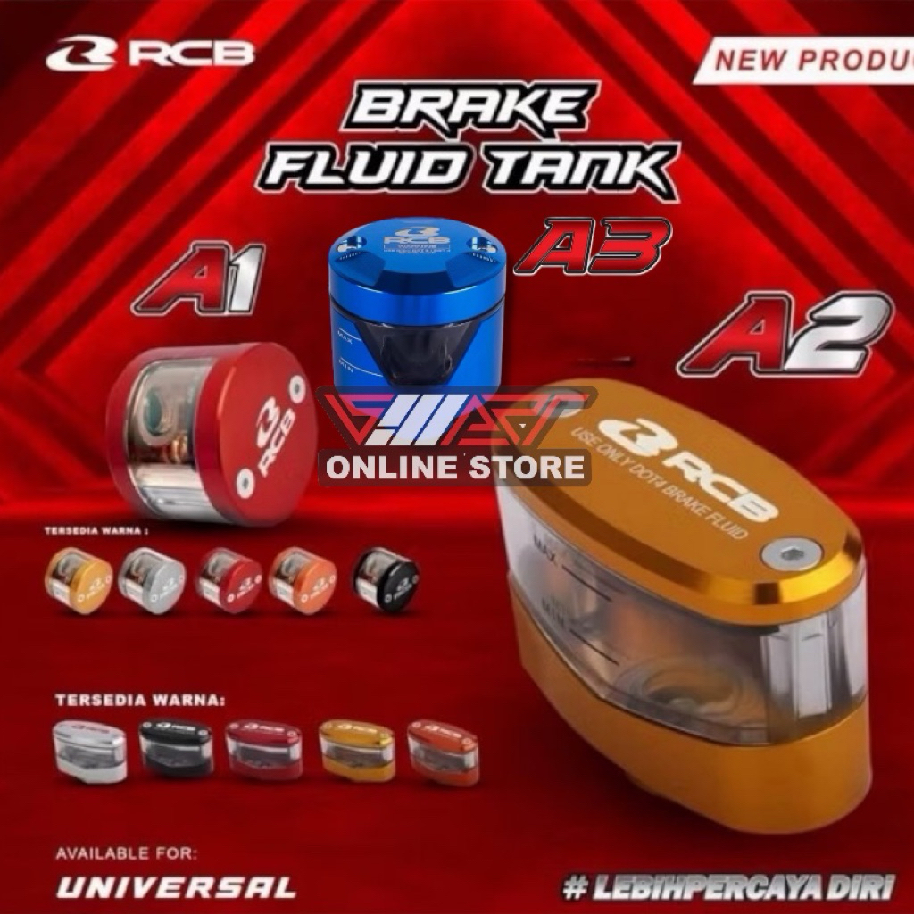 TABUNG MINYAK REM RCB BRAKE FLUIT RCB A1 A2 A3 SERIES