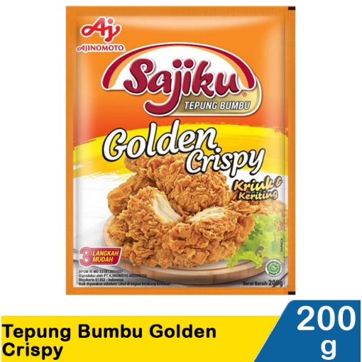 TEPUNG BUMBU SAJIKU GOLDEN CRISPY 70 GRAM / TEPUNG SAJIKU GOLDEN CRISPY