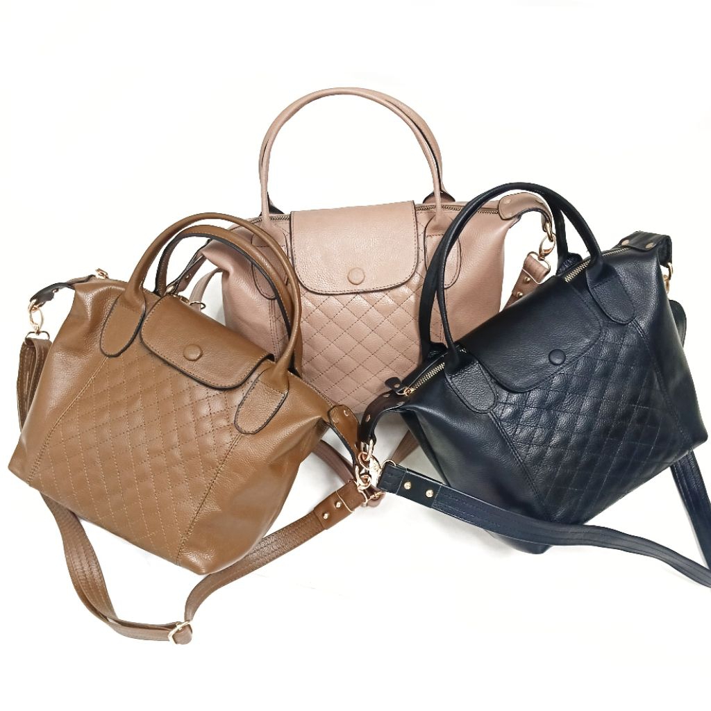 Tas Kulit Wanita Asli Garut Selempang Bahu Papirut Leather Bag LC Premium Pesta Terbaru