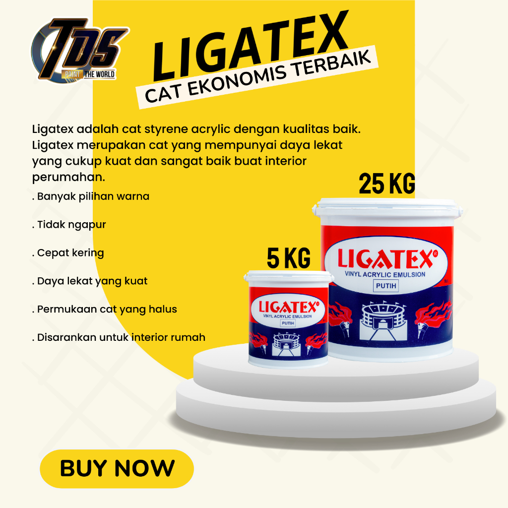 Cat Tembok Ligatex No Ngapur – Tahan Lama & Tidak Mengapur