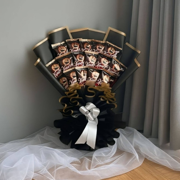 Buket/Bouquet/bucket Kopi Kapal api mini / coffe Kapalapi tanpa gula  Graduation/wisuda/sidang/ulang