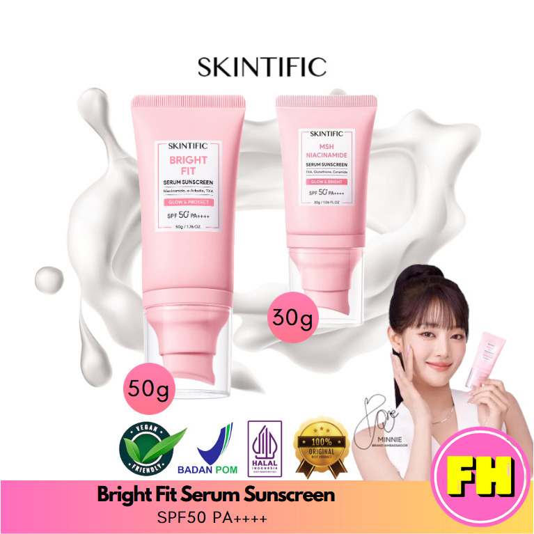 Skintific Bright Fit Serum Sunscreen 30gr 50gr SPF 50+ PA++++ FH Beauty