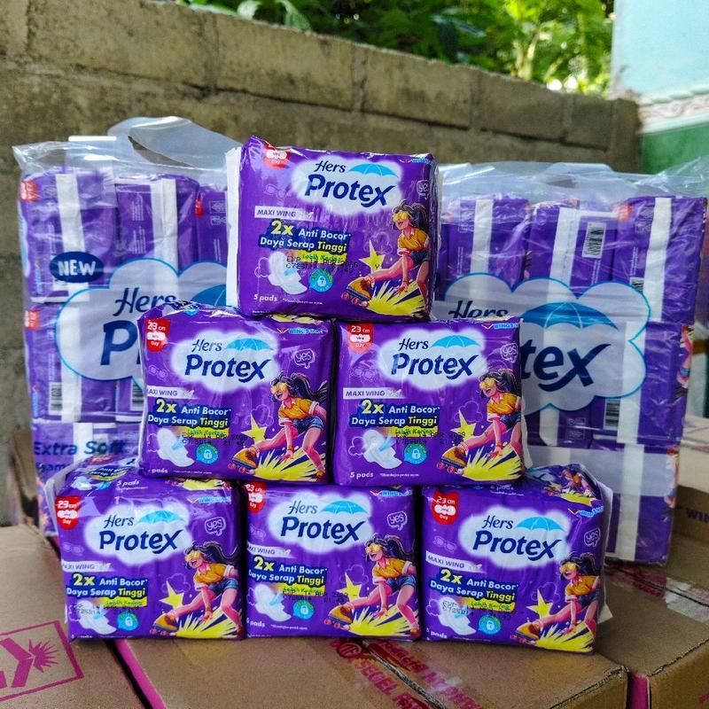 Hers Protex 1 Tas Protex Ungu Isi 12 Pack x 5pcs | Protex Ungu Isi 60 | 60pcs Hers Protex | Pembalut