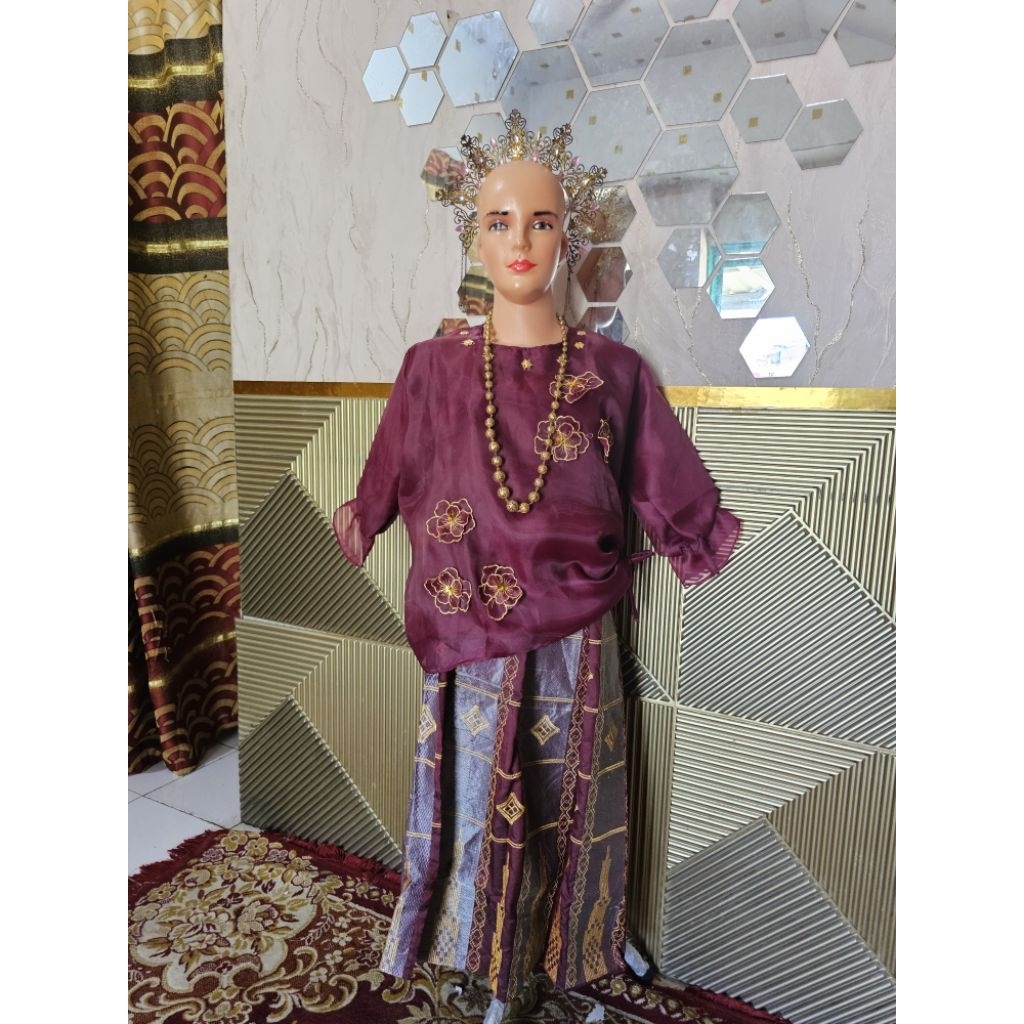 BAJU BODO SET ANAK MOTIF KEMBANG TIMBUL